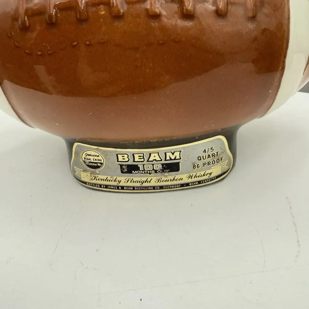 Vintage  1972 Jim Beam Decanter Democratic Donkey Football Jersey‎ Blue Gray